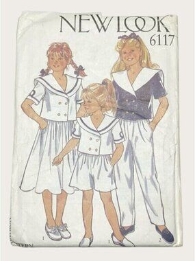 New Look Sewing Pattern 6117 Girls Jacket Skirt Trousers Shorts